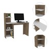 NicBex Space-Saving Office Set:4-Tier Bookcase & Computer Desk Combo for Small Spaces, Home Office, Bedroom, Compact Furniture - 3 of 4