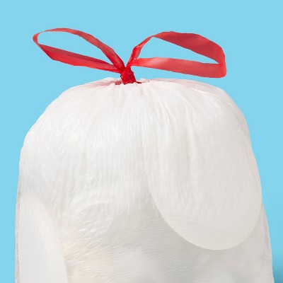 UltraStretch Drawstring Small Trash Bags - Unscented - 4 Gallon - 40ct - up&up™: LDPE, 0.6 Mil Thickness