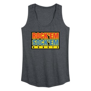 Women's - Rock 'Em Sock 'Em Robots - Rock 'Em Sock 'Em Logo Graphic Racerback Tank - 1 of 4