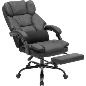 NicBex Reclining Executive Office Chair with Footrest,PU Leather Computer Chair with Wheels,Lumbar Support,Swivel Gaming Chair for Home Office - 1 of 4