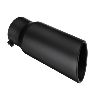 GOTGELIF 4" Inlet 5" Outlet Stainless Steel Car Exhaust Tip Exhaust Muffler with Rolled Edge