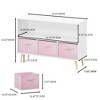 PAGED 2-Tier Kids Bookshelf,Multifunctional Book Rack with 3 Fabric Drawers,Toy Storage Organizer for Bedroom, - 3 of 4