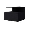 NicBex Wall-mounted Nightstand with 2-Tier Open Shelf Modern End Table with 1-Drawer for Bedroom,Living Room - 4 of 4