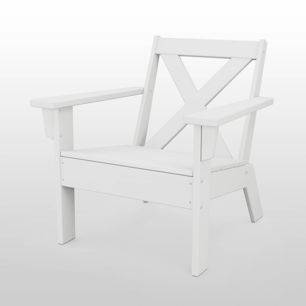 Photos - Garden Furniture Shawboro POLYWOOD Patio Lounge Chair - White - Threshold™