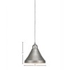 Toltec Lighting Vintage 1 - Light Pendant in  Aged Silver with 7" Aged Silver Cone Metal Shade Shade - 2 of 2