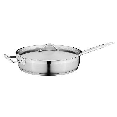 BergHOFF Hotel 11" 18/10 Stainless Steel Covered Deep Skillet 4.2 Qt