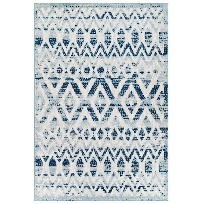Modway Reflect Tamako Diamond and Chevron Moroccan Trellis 5x8 Indoor / Outdoor Area Rug – Modern Boho Patterned Low Pile Rug