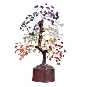 HOM Crystal Tree of Life with 7 Crystals and Healing Stones - Artificial Tree Home Decor with 7 Healing Crystals to Align 7 Chakras - 1 of 4