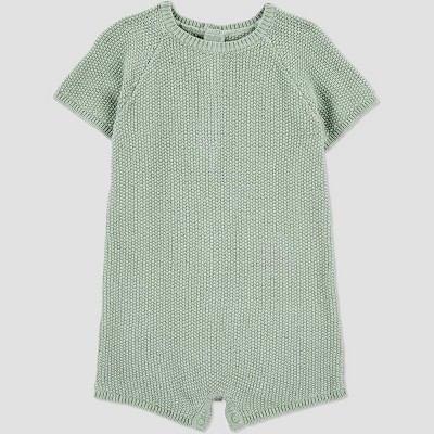 Carter's Just One You®️ Baby Boys' Seed Stitch Short Sleeve Romper - Green