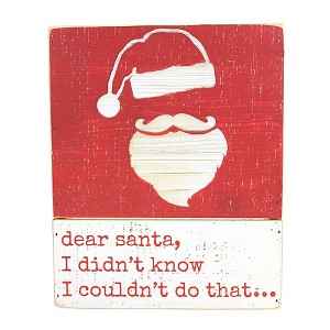 9.75 In Dear Santa Box Sign Free Standing Box Signs - 1 of 3