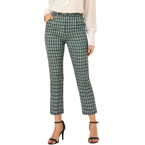 INSPIRE CHIC Women's High Waist Elastic Back Two Slant Pockets Office Work Ankle Pants - 1 of 4