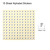 Unique Bargains Scrapbooking Crafts Round Self-Adhesive Alphabet Letter Stickers 15 Pcs - 2 of 4