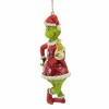 Jim Shore 5.0 Inch Grinch With Bag Of Coal Ornament Dr. Seuss Tree Ornaments - 3 of 3