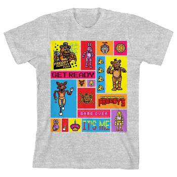 Five Nights at Freddy's Collage Art Boy's Heather Grey T-shirt