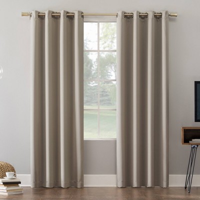 Sun Zero Pratt Tonal Texture Fleece Insulated 100% Blackout Window Curtains,  2-pack