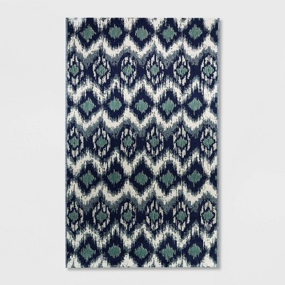 30 x 50 Leaves Outdoor Rug Black - Threshold™