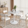 NicBex Modern Dining Table with Metal Base, Coffee Table for Living Room, Small Side Table for Kitchen, Bedroom, Dining Room - 2 of 4