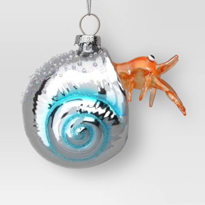 Christmas Glass Hermit Crab Ornament - Wondershop™ - 1 of 3