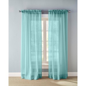 BrylaneHome BH Studio Crushed Voile Rod-Pocket Panel - 1 of 3