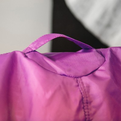 Radiant Orchid Polyester Bean Bag Chair with Removable Cover