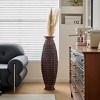 Gulches 39-inch tall hand-woven bamboo floor vase - a decorative highlight for the living room, foyer ,corridor - 2 of 4