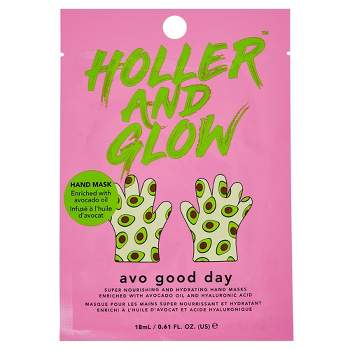 Holler and Glow Avo Good Day Nourishing and Hydrating Hand Mask – 0.61 fl oz