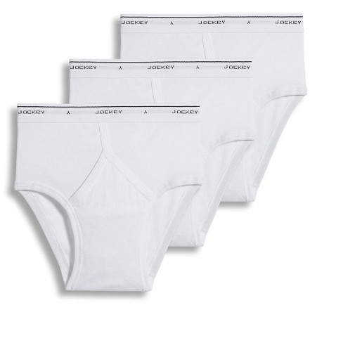 Lowes Fly Front Brief 3 Pack White - Lowes Menswear