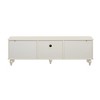 MYINDA 68.9'' Modern TV Stand for TVs up to 75 Inches, Entertainment Center Media Console with Fluted Glass Doors for Living room - 3 of 4
