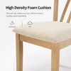 MYINDA Set of 2 Dining Chairs with Rubberwood Legs, 23"H, Kitchen or Dining area,Off-White - 2 of 4