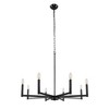 DORESshop 8-Light Black Candelabra Chandelier with E12 Base for Dining Room Living Room or Entryway, No Bulbs Included - 2 of 4
