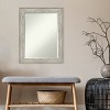 23" x 29" Crackled Metallic Framed Wall Mirror Silver - Amanti Art: Modern Beveled Glass, Polystyrene Frame, Wall Mount - 4 of 4