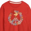 Boys' - Peanuts - Floral Peace Sign Woodstock Long Sleeve Graphic T-Shirt - 2 of 4
