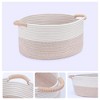 Unique Bargains Woven Handles Shelf Closet Storage Basket - 3 of 4