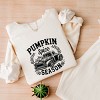 Simply Sage Market Pumpkin Spice Season Truck Distressed Lightweight Garment Dyed Sweatshirt - L - Ivory - 3 of 4