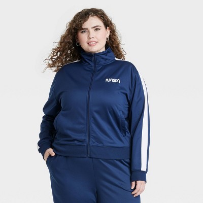Women's NASA Graphic Zip-Up Sweatshirt - Blue