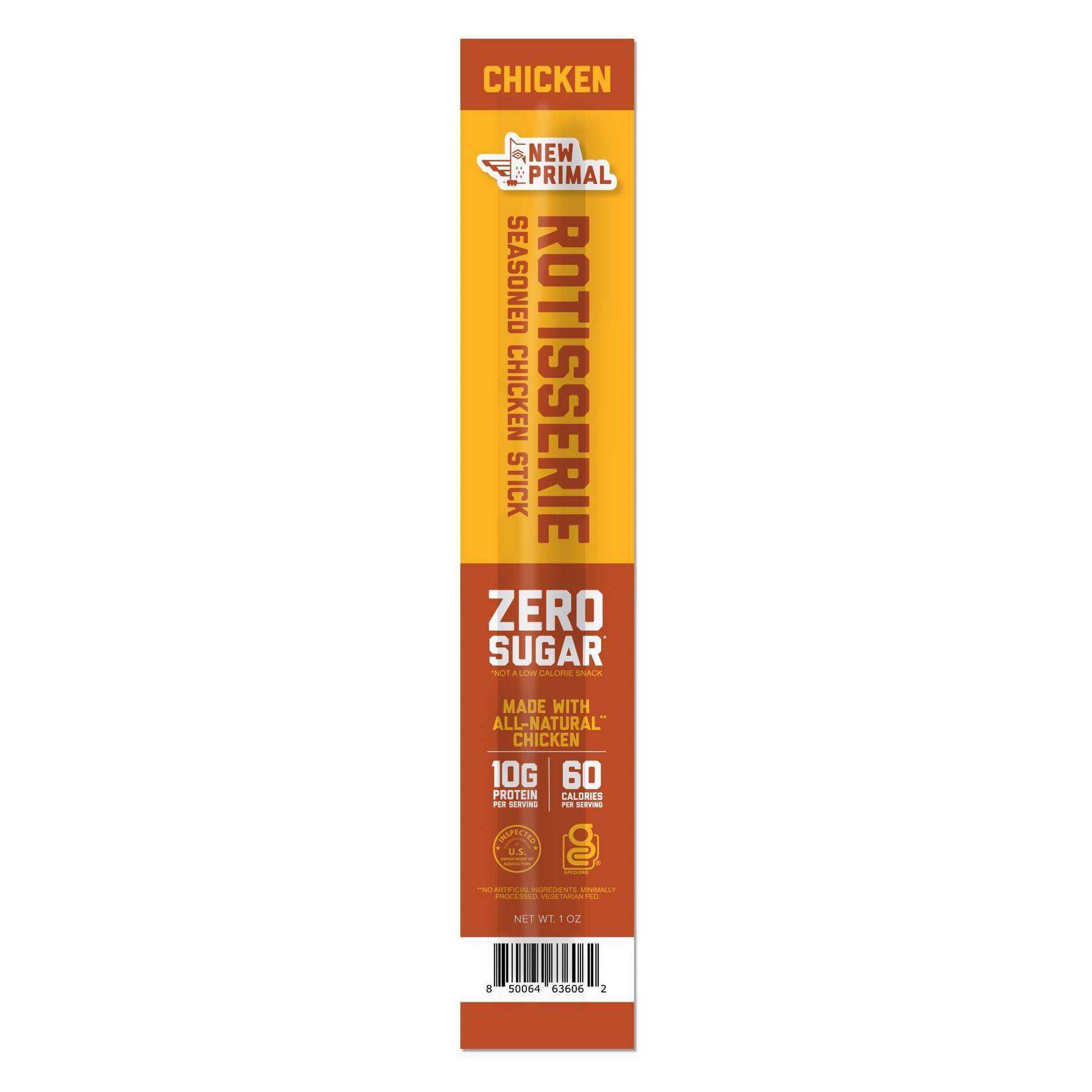 The New Primal Rotisserie Seasoned Chicken Meat Sticks - 1oz