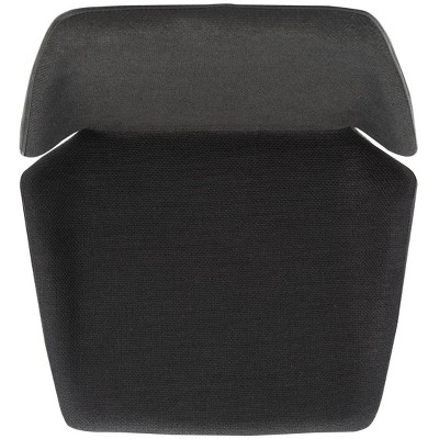 Saddle Style Black Leather Counter Stool with Gold Metal Frame