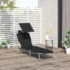 PAGED Folding Chaise Lounge Pool Chairs Adjustable Camping Chair with Canopy Shade Steel Frame and Side Pocket for Porch, Camping, Patio - 3 of 4