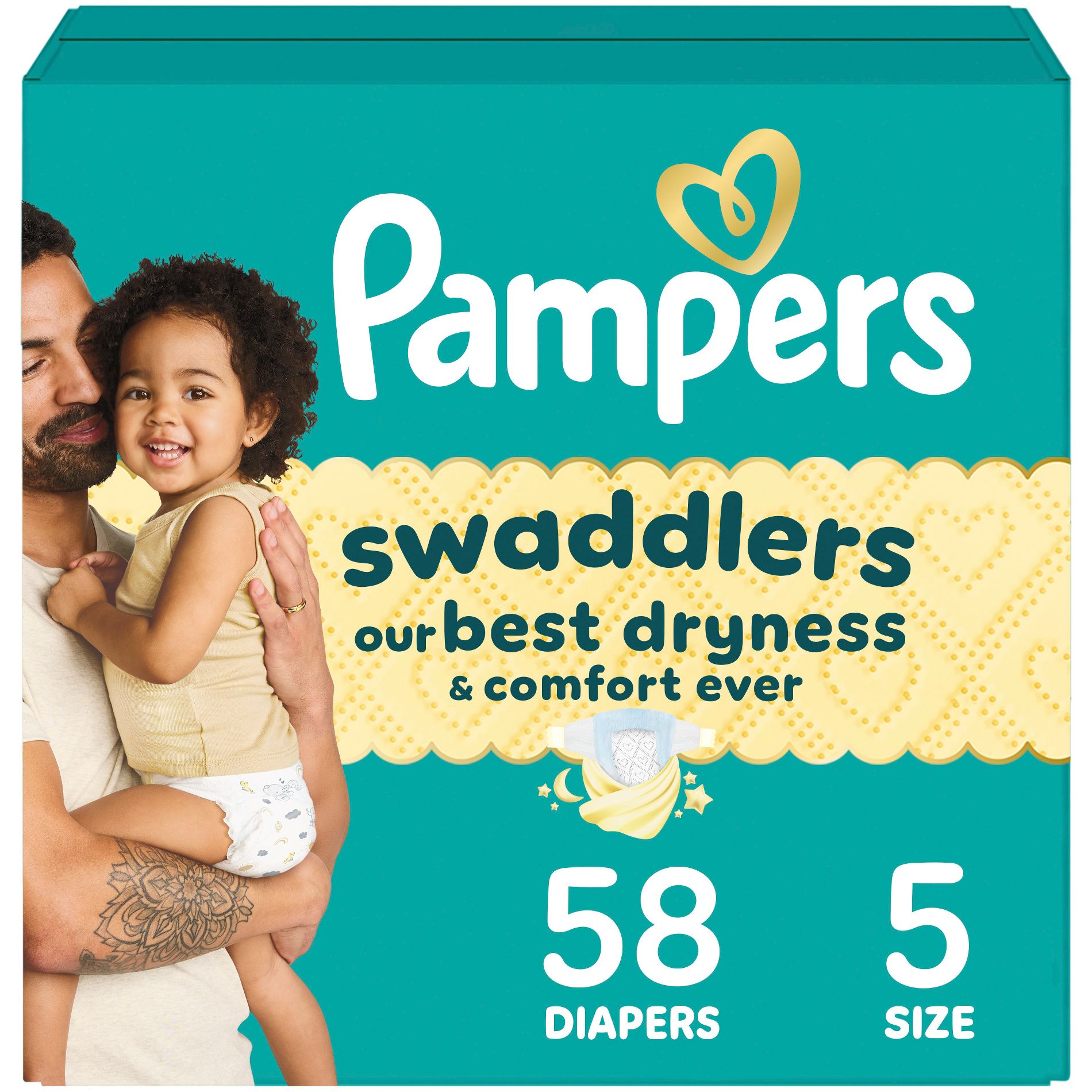 Pampers Swaddlers Sensitive Disposable Diapers - Size 5 - 58ct