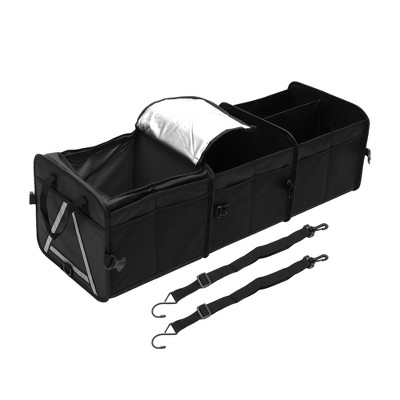Unique Bargains Universal Car Trunk Organizer Car Storage Organizer with Detachable Cover Foldable Black 1 Pc