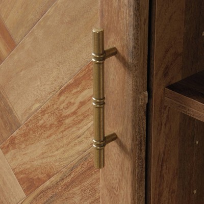 Sindoori Mango Brown Adjustable Shelving Storage Cabinet