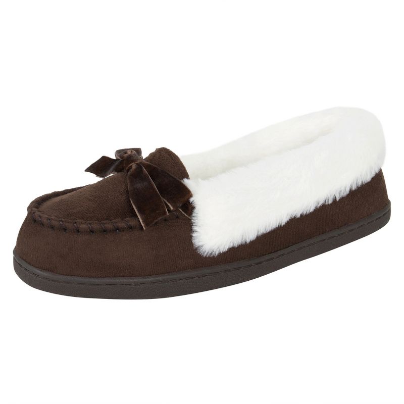 Jessica Simpson Womens Micro-Suede Moccasin with Velvet Bow, 2 of 6