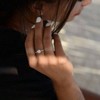 1 Ct Halo Solitaire Promise Ring Silver Sizes 7 Fashionable and Exquisite - 2 of 4