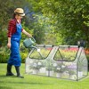Aoodor Mini Greenhouse with Zipper Doors, Portable Garden Greenhouse with Roll-up Zipper Doors, UV-Protected for Outdoor Plants - 2 of 4