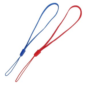 Unique Bargains 2 Pieces Red Blue Hand Wrist Strap Lanyard String 19cm Length for Mobile Phone - 1 of 4