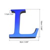 Unique Bargains 3D Acrylic Self-Adhesive Mirror Alphabet Sticker Wall Decals Blue - 2 of 4