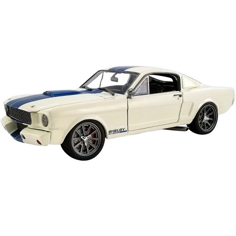 1965 Ford Mustang Shelby G T 350r Street Fighter Cream With Blue Stripes Ltd Ed To 534 Pcs 1 18 Diecast Model Car By Acme Target