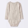 Baby 3pk Solid Long Sleeve Wide Ribbed Bodysuit - Cloud Island™ - 2 of 4