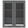 vidaXL Top for Highboard HAMAR Dark Gray 33.5"x13.8"x39.4" Solid Wood Pine - 3 of 4