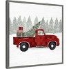 Amanti Art 22"x22" Yuletide Camper III by Victoria Barnes Framed Canvas Wall Art - 2 of 4